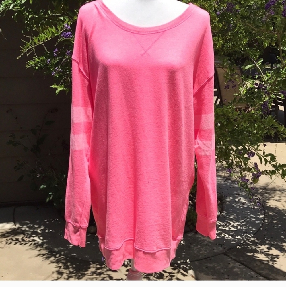 OLD NAVY Oversized Pink Sweatshirt Cozy Relaxed Fit Size L